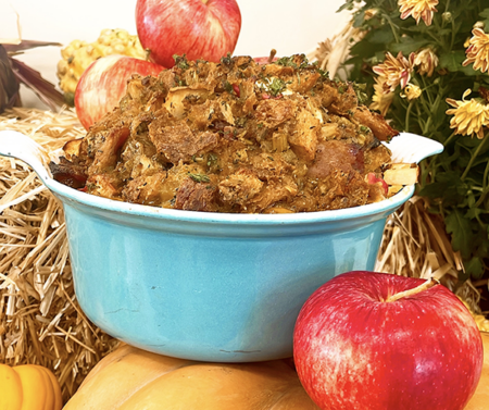 Maple Apple Bacon Holiday Stuffing